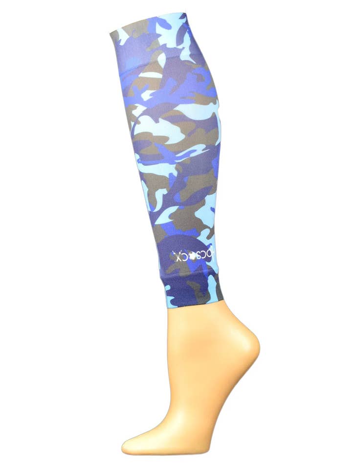 Blue Camo Leg Sleeves for wholesale by Hocsocx, Inc.