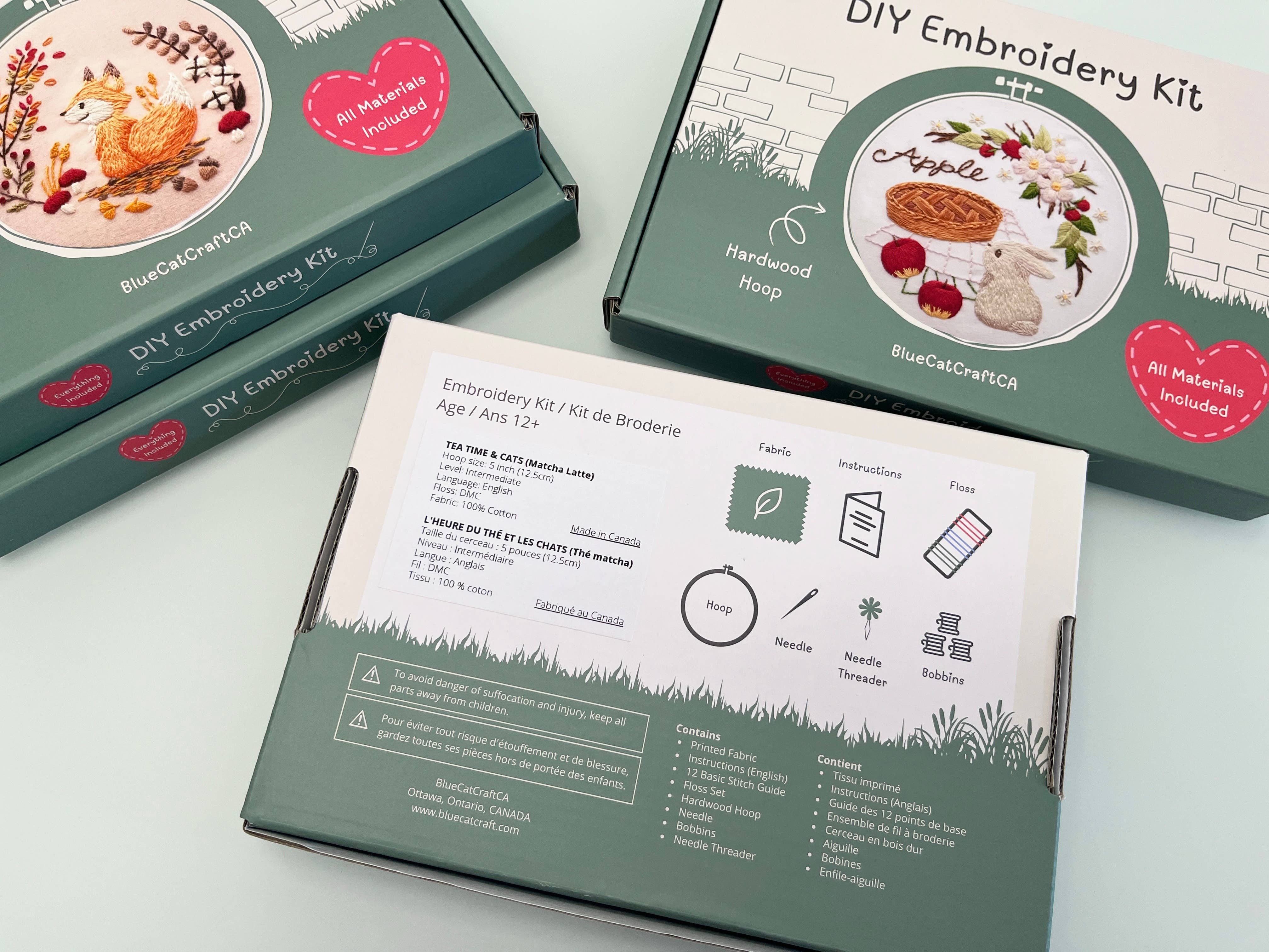 BlueCatCraftCA - Wholesale DIY craft kit - DIY Embroidery Kit Tea Lover from Coffee & Tea Collection8