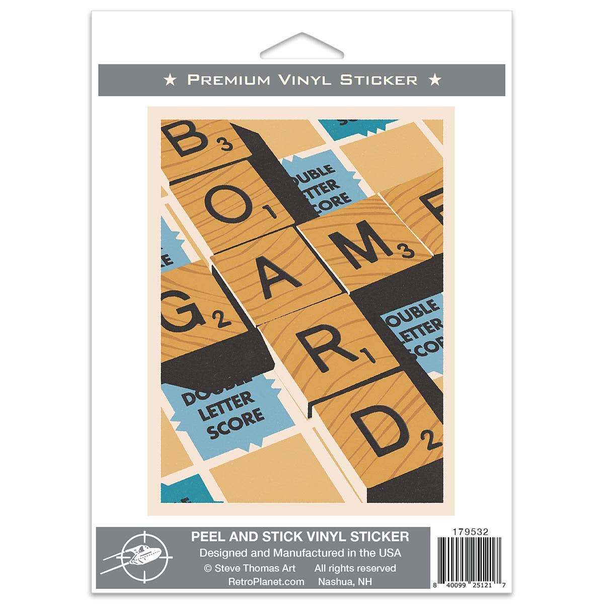 RetroPlanet - Wholesale Sticker - Scrabble Classic Board Game Double Word Vinyl Sticker1