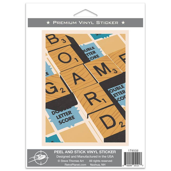RetroPlanet - Wholesale Sticker - Scrabble Classic Board Game Double Word Vinyl Sticker1