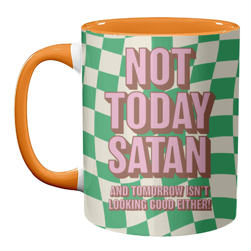 ART WOW – Caneca por atacado – Canecas 'Não Hoje Satan' de Claire Atwood7