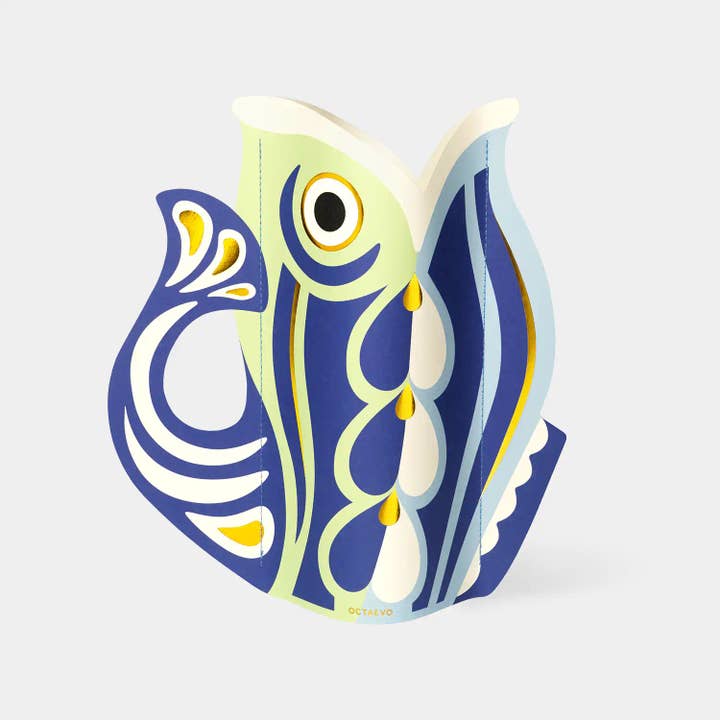 54 Celsius – wholesale Vase – Octaevo Paper Vase Fish Blue