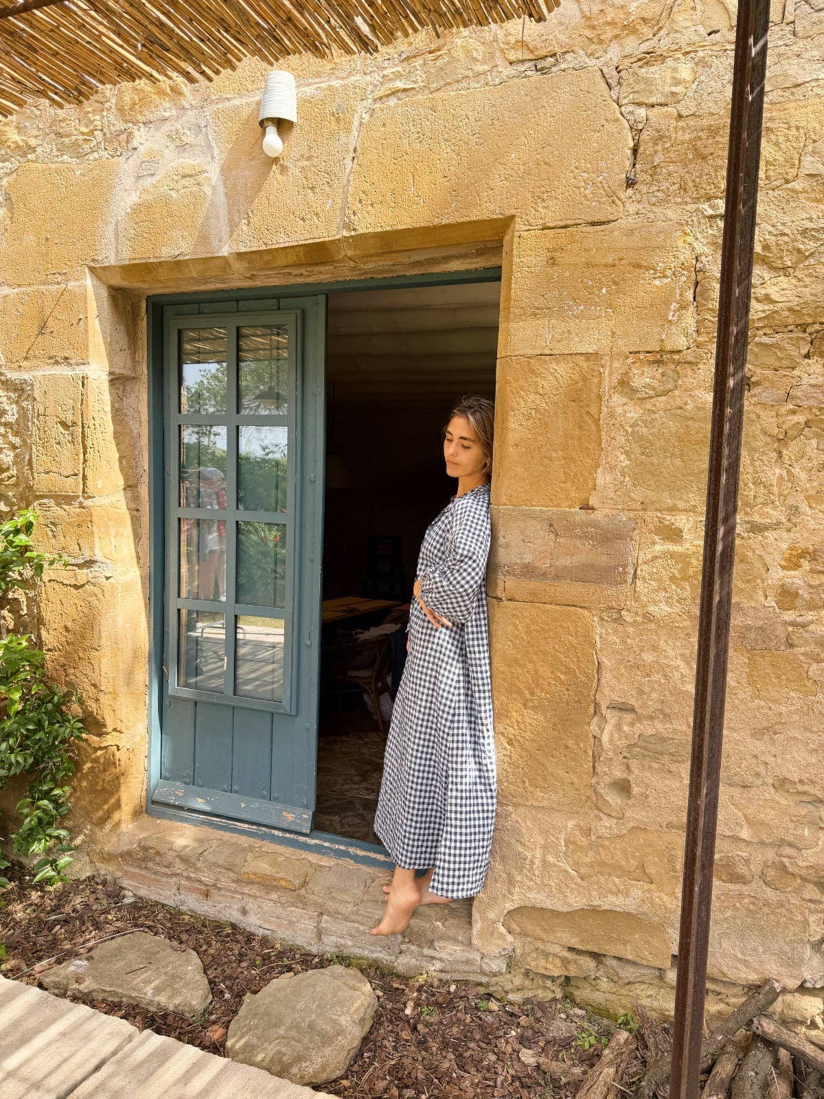 MindTraveler - Wholesale Dress - Women's - Matilde Navy Gingham Dress4