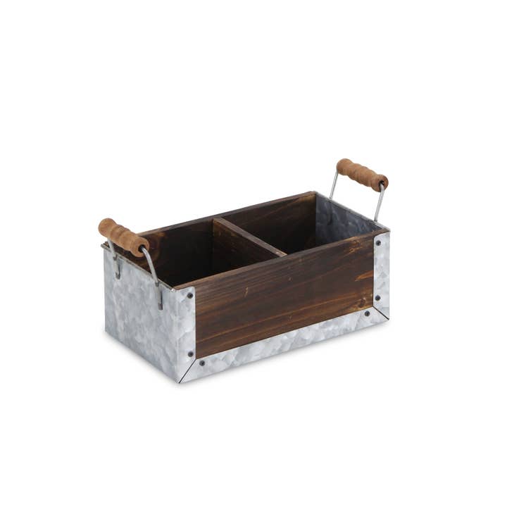 Cheungs Home Decor - Wholesale Desk Organizer - Albina Wood & Galvanized Brown Organizer