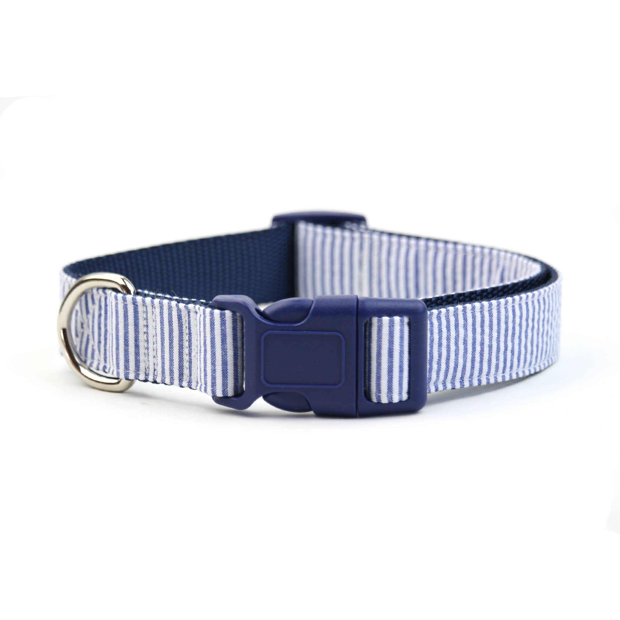 Dusidog – Engroshandel Halsbånd - Hund – Blå Stribet Nautisk Hundehalsbånd - Nantucket1