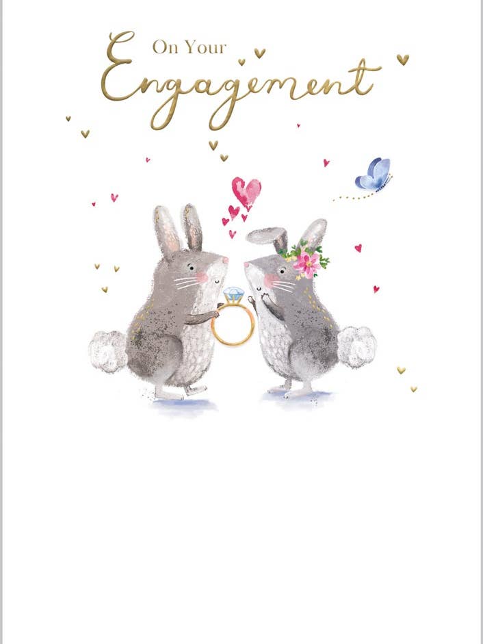 Engagement Cute Rabbits for wholesale by Abacus Cards and Clare Maddicott Publications