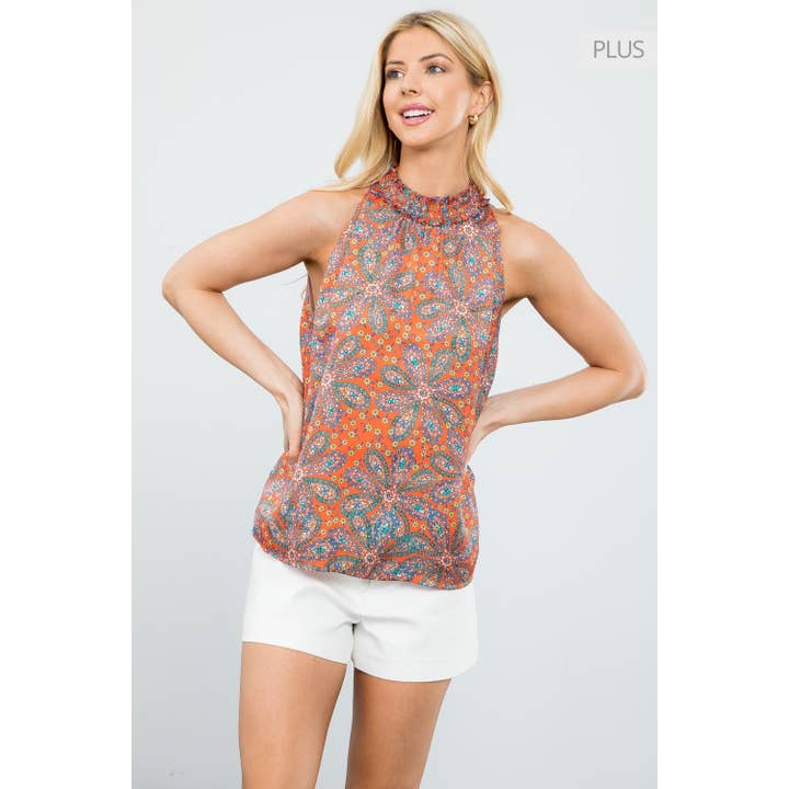 /Size XL/ Hlater Flower Print Top for wholesale by THML
