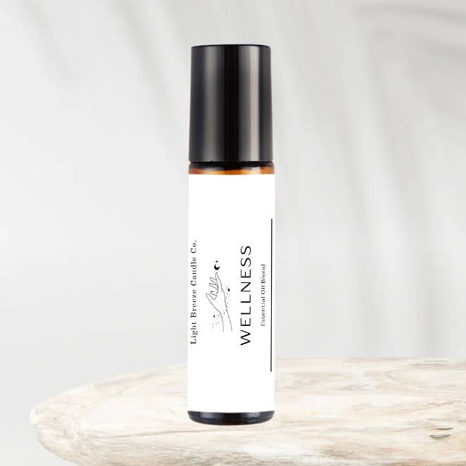 Wellness Essential Oil Roll-On 100% Natural Ingredients for wholesale by Light Breeze Candle Co.