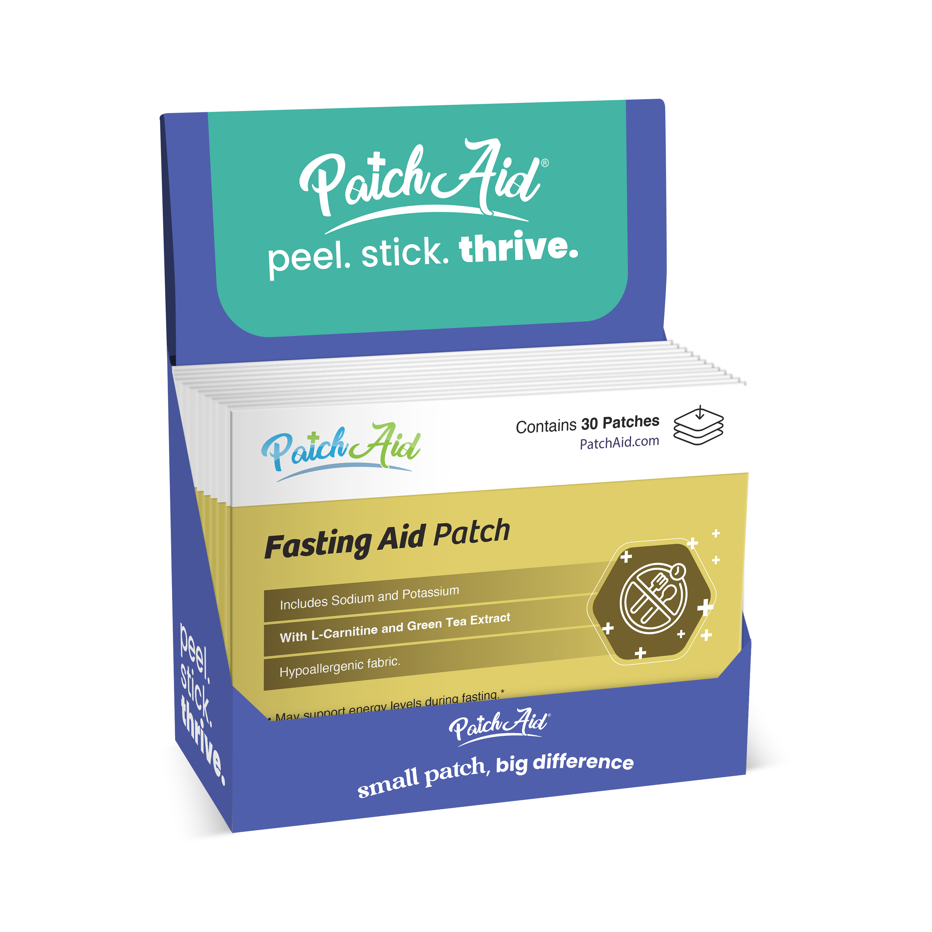 PatchAid - Wholesale Voedingssupplement/vitamine - Fasting Aid Topische pleister - Ondersteuning voor elektrolyten en energie0