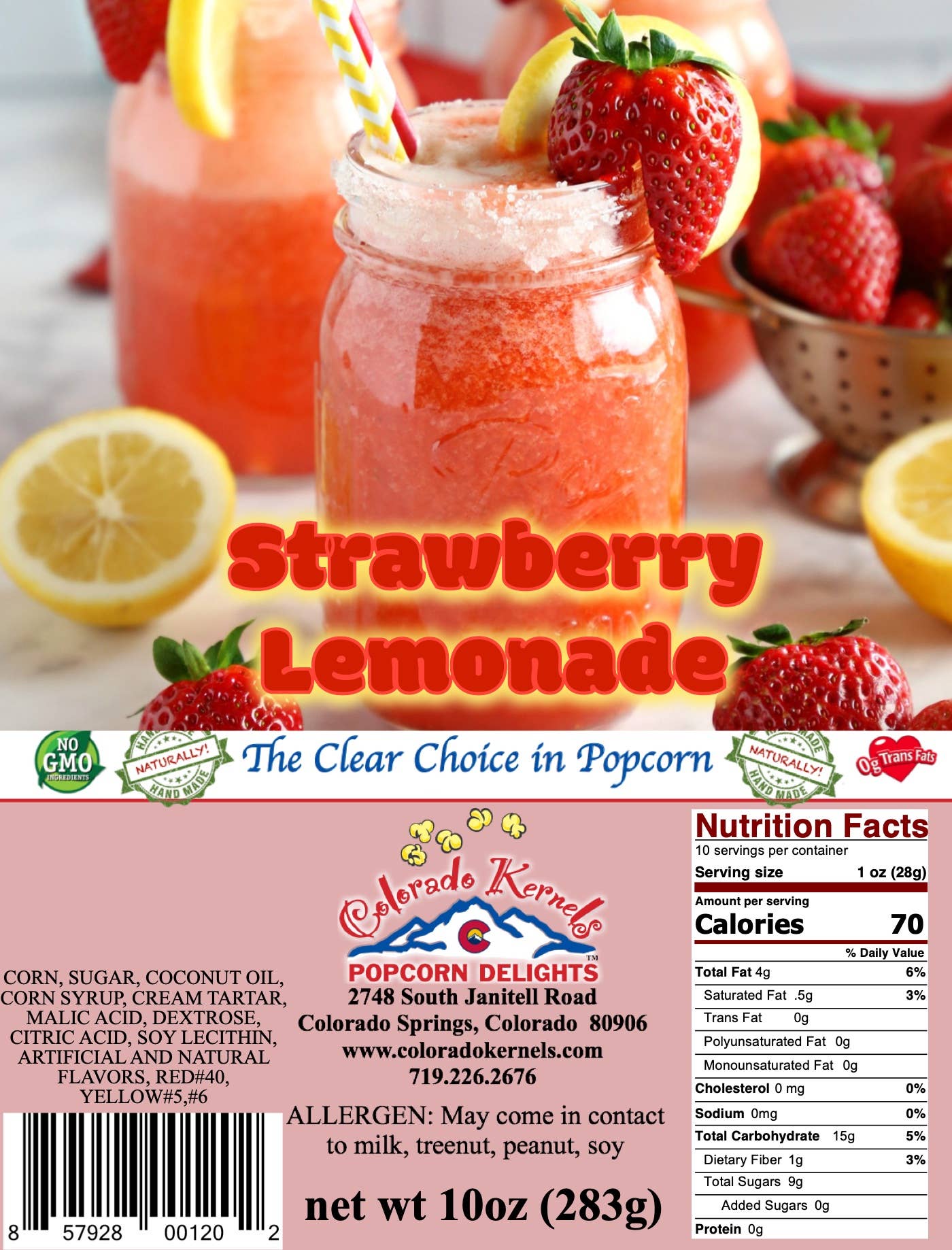 Colorado Kernels - Vente Pop-corn - Lemonade aux fraises0