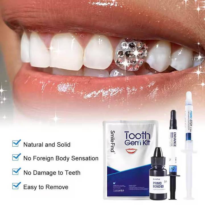 LaserGlowSpa - Wholesale DIY Craft Kit - Tooth Gem Kit Bundle: Etch, Bond and Glue