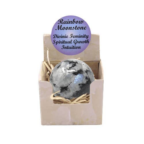 Green Tree – wholesale Spiritual stone/crystal – Rainbow Moonstone Display ( 3 Pieces of 4 Shapes )1