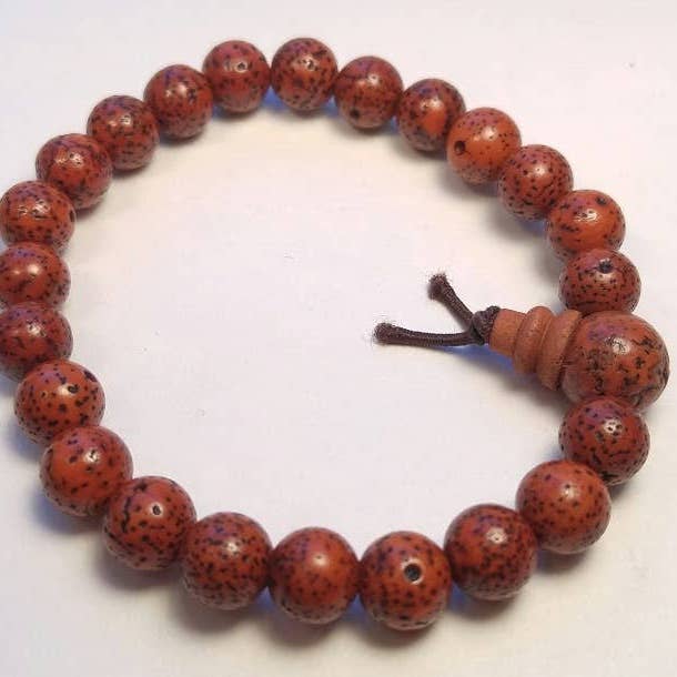 Namu Baru Inc. - Wholesale Beaded Bracelet - Red Lotus Seed Beaded Bracelet - Wrist Mala - 8mm7