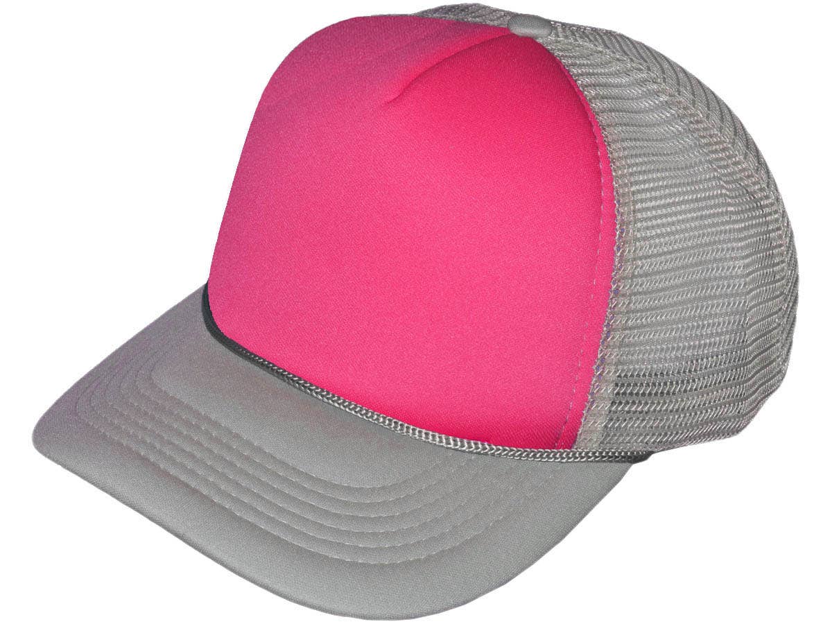 Buck Wholesale – Großhandel Trucker-Cap – Unisex – Buck Wholesale Schlichte Schaumstoff-Trucker-Caps mit Netzrückseite, mittleres Profil (44 Farben)27