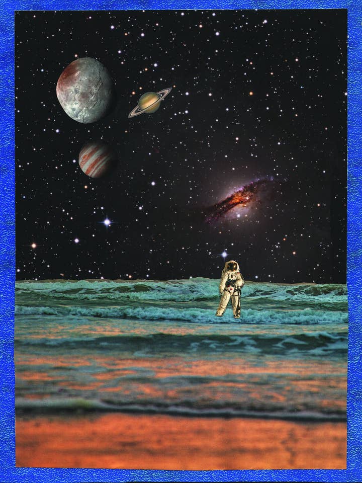 Cosmic Collage Art Print for wholesale by Mary Snyder Artist