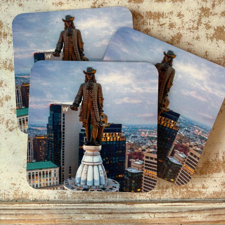 Philadelphia William Penn Coaster for wholesale by Serendipity