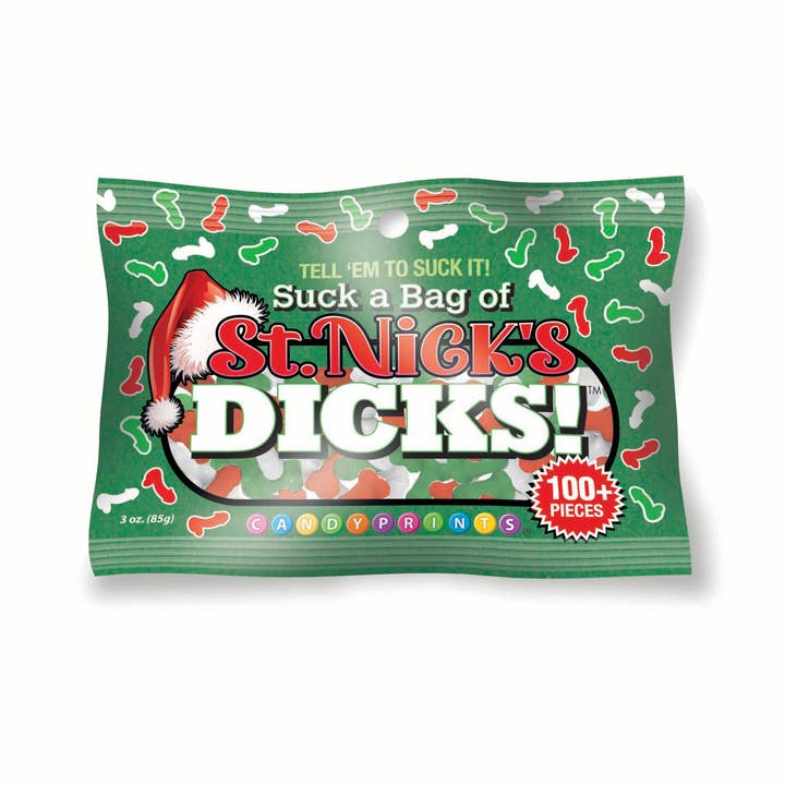 Little Genie Productions - Wholesale Gag Gift/Novelty Gift - Suck a Bag of St. Nicks Dicks Candy - 3oz Bag