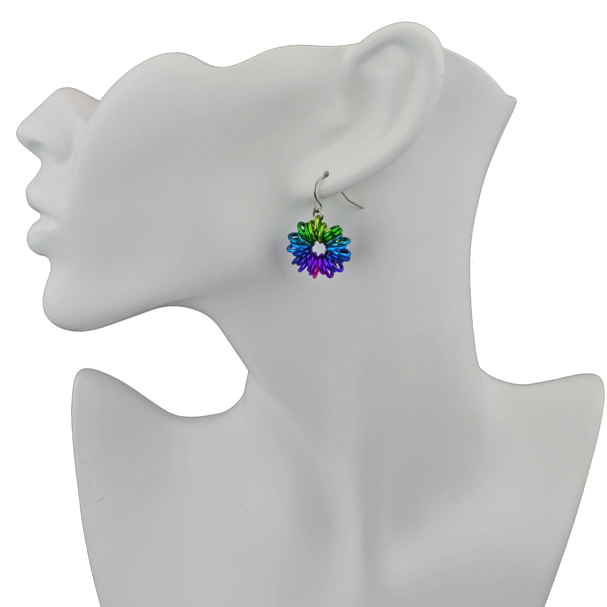 Rebeca Mojica Jewelry - Wholesale Dangle Earrings - Coiled Earrings - Electric Rainbow2