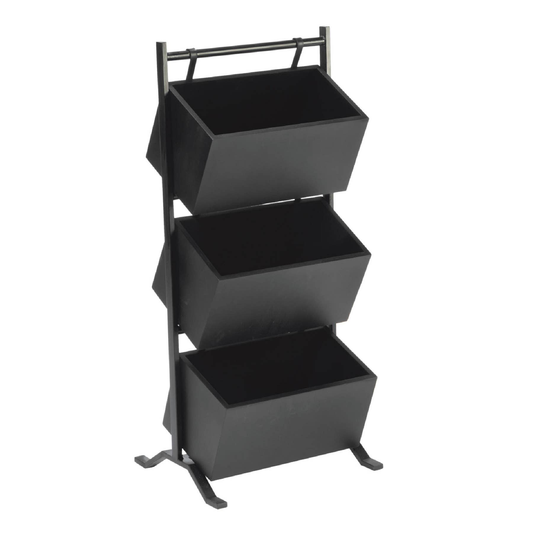 Tripar International - Vente Support/étui pour présentoir - Support de rangement à 3 niveaux avec caisses en bois7