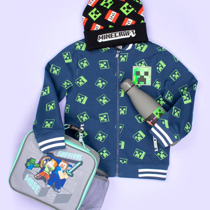 Fringoo Group Ltd – Garrafa de água por atacado – Garrafa de Água de Aço Inoxidável Minecraft 550 ml - Cinza5