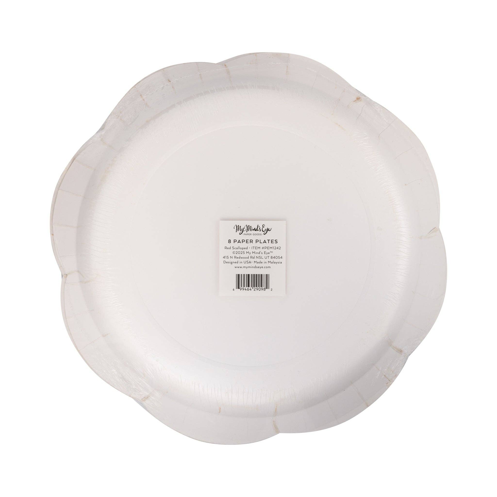 My Mind’s Eye - Wholesale Kartonnen bordje - PEM1242 - Rood Gekarteld Crèmekleurig Gestreept Bord5