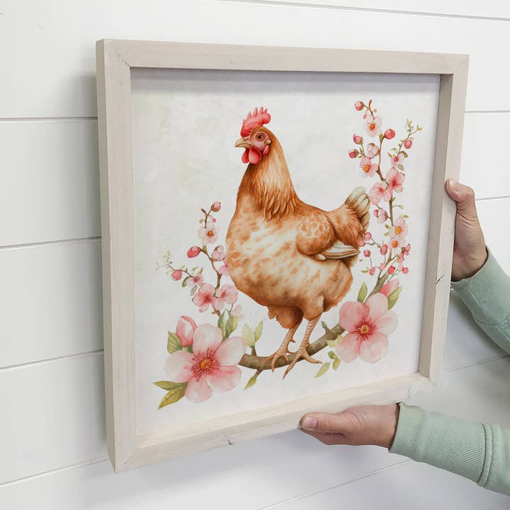 Hangout Home - Wholesale Art Print - Spring Chicken Cherry Blossom - Spring Chicken Canvas Art