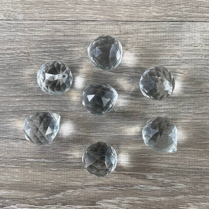 Keystone Crystals - Wholesale Spiritual Stone/Crystal - 30mm Faceted Glass Bead Suncatcher – for Light Refraction