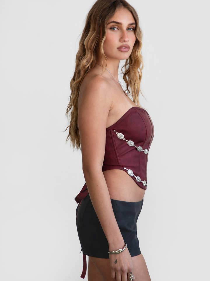 TICTOC - Wholesale Shorts - Women's - LEIAH PU Vegan Leather Low Rise Zipper Closure Micro Shorts16