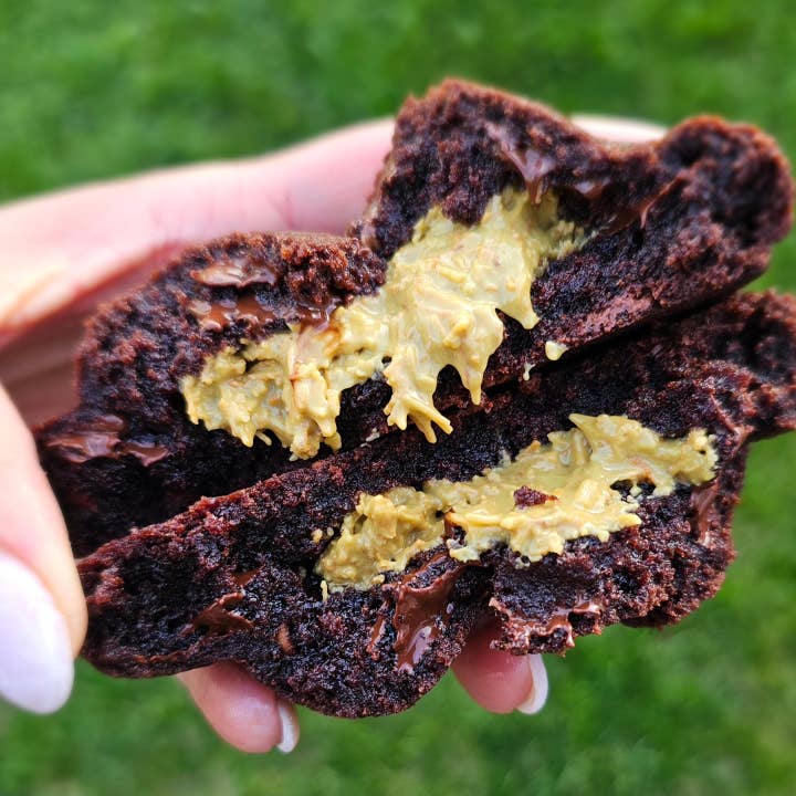 My Big Fat Cookie - Wholesale Cookie - STUFFED Dubai Chocolate Pistachio Cookie