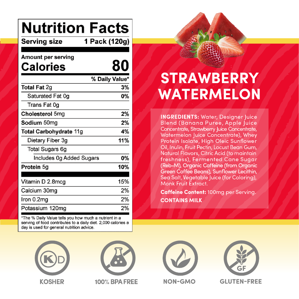 Designer Wellness - Wholesale Sports/Energy Drink - Energy Smoothies - Strawberry Watermelon 12 pack1