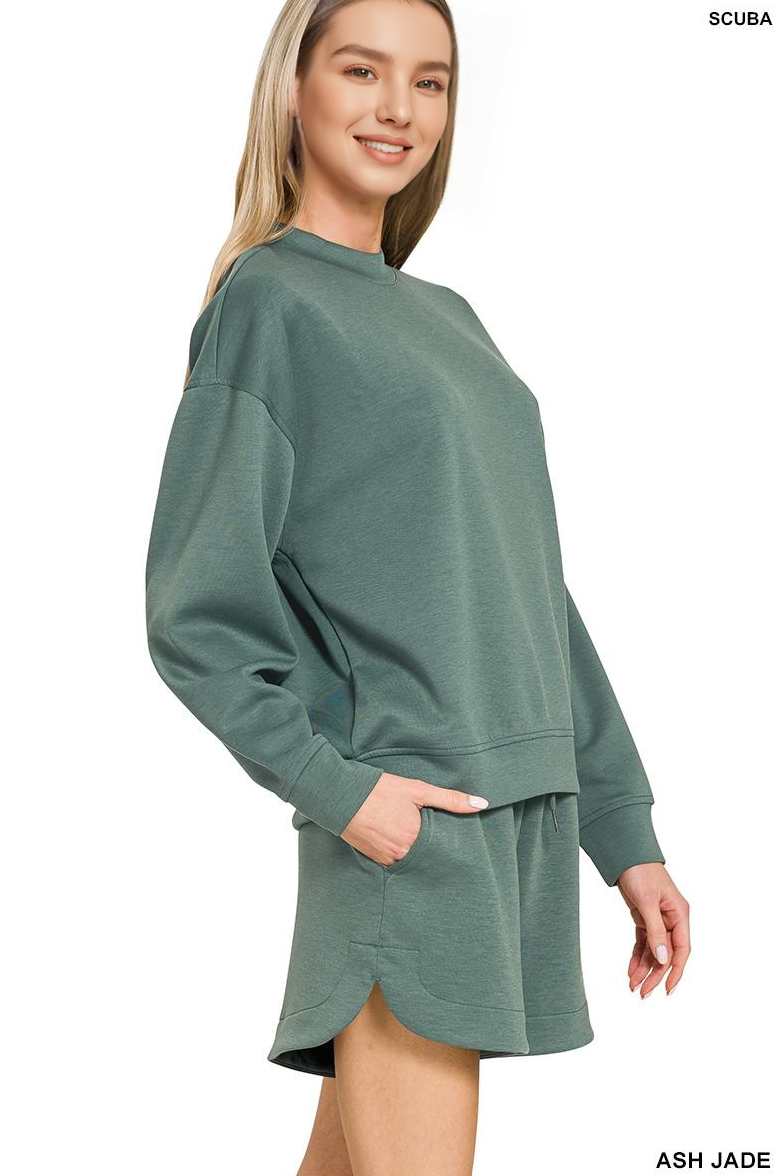 42POPS – wholesale Lounge set – Women's – `.Scuba Top & Dolphin Shorts 2PC Set34