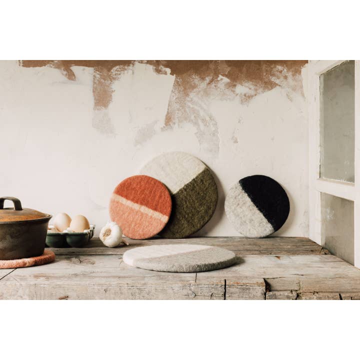 Danica Heirloom - Wholesale Trivet - Sienna Felted Wool Trivet1