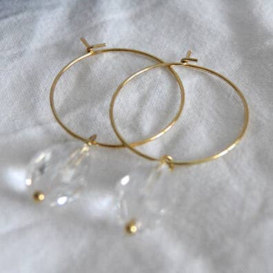 Jewelry By Elina Dahl - Wholesale Dangle Earrings - Earring Hoop Drop, large drop glass.2