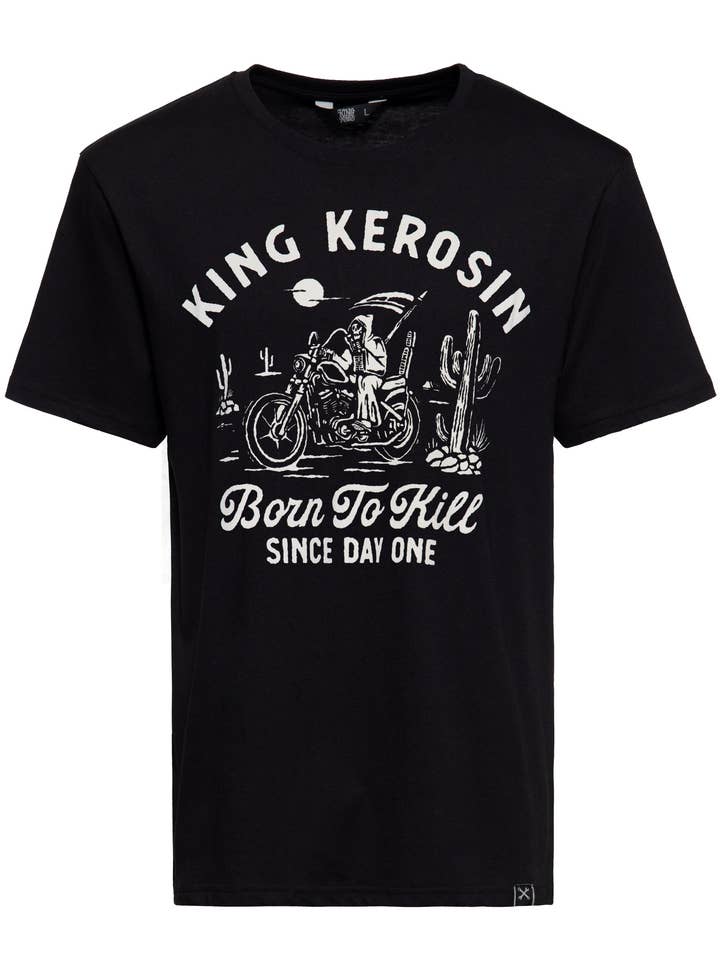 T-shirt « Born To Kill » fra KING KEROSIN for engroshandel hos KING KEROSIN