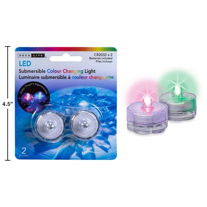 Lot de 2 bougies chauffe-plat submersibles à LED Truu Design, couleur changeante pour la vente par Truu Design