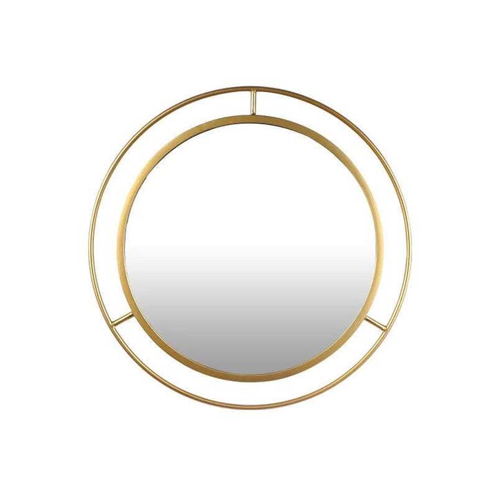 Writings on the Wall - Vendita all'ingrosso Specchi da parete - Specchio da parete doppio anello fatto a mano - Oro, da appendere1