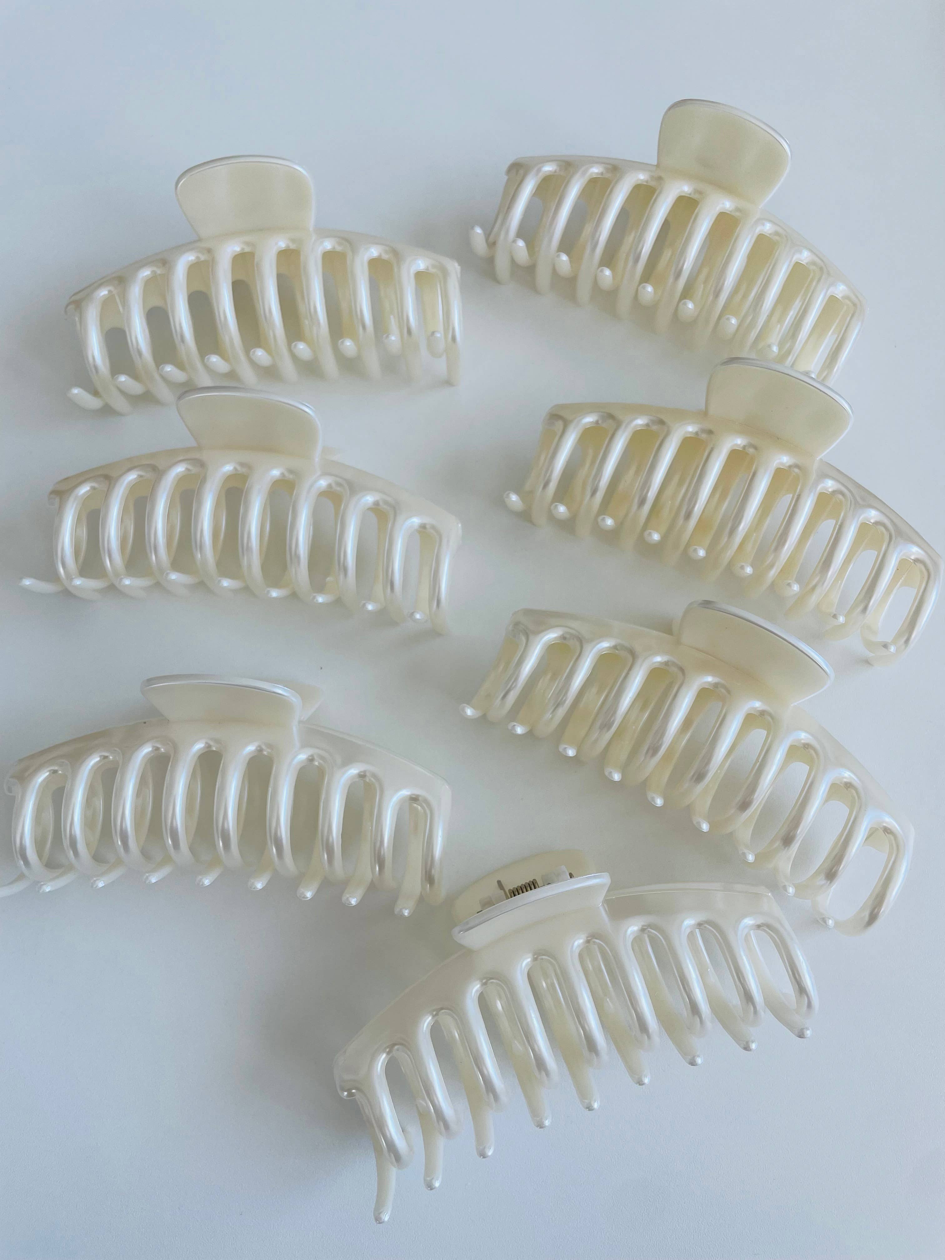 The Wildflower Company - Wholesale Hair Clip - Women's - Oceanfront View Coastal Pearl Claw Clips pack of 71