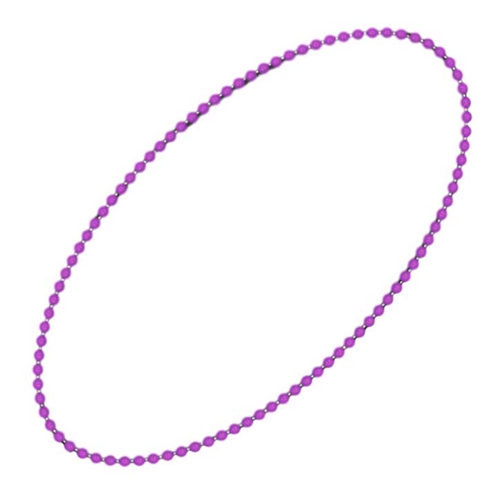 Smooth Round Opaque Bead Purple Necklace Pack of 12 for wholesale by Blinkee.com, LLC