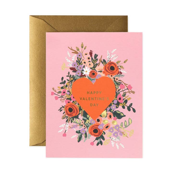 Blooming Heart Valentine Card for wholesale by Rifle Paper Co.