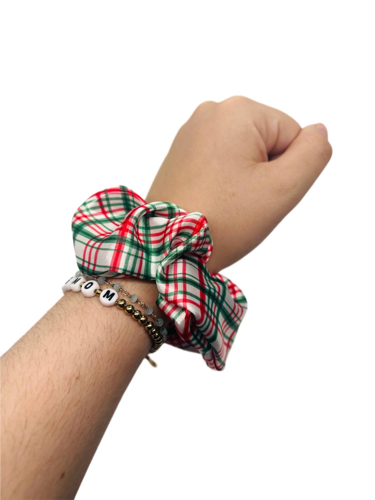 Mina + Pup – Engroshandel Scrunchie – Kvinder – „Du er en gave“ Satin Hair Scrunchies til at matche kæledyret1