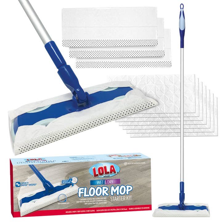 Kit de démarrage pour balai à franges humide et sec | Comparable au Swiffer Sweeper pour la vente par LOLA