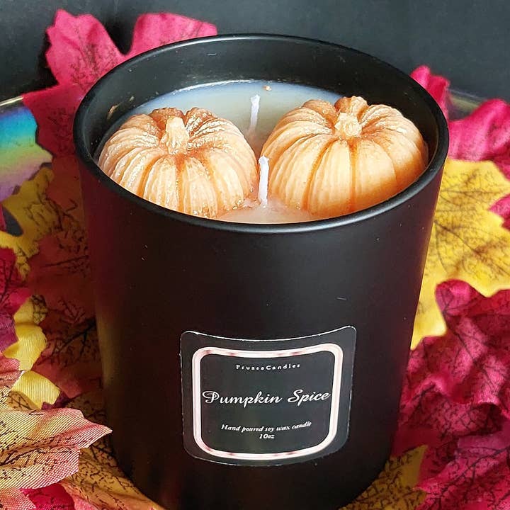 Pumpkin Spice Scented Candle/Luxury Matt Black Jar/Highly Scented Handcrafted Soy Candle for wholesale by London Home Scents
