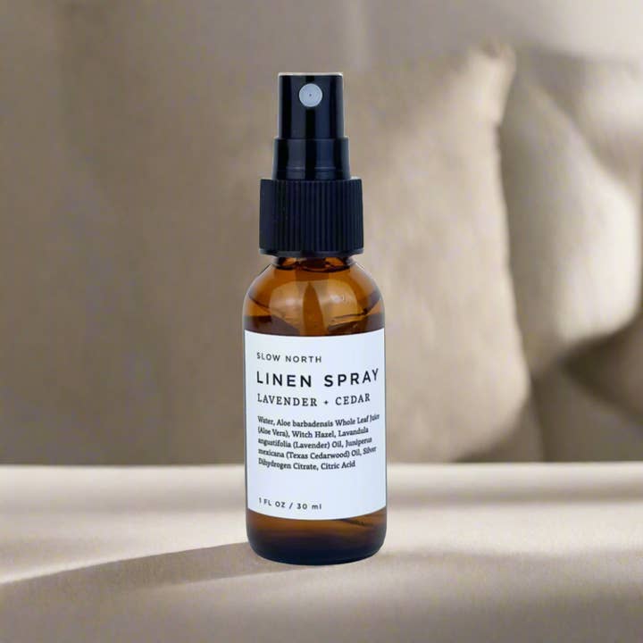 Slow North - Wholesale Linen Spray - Mini Linen Spray - Lavender + Cedar1
