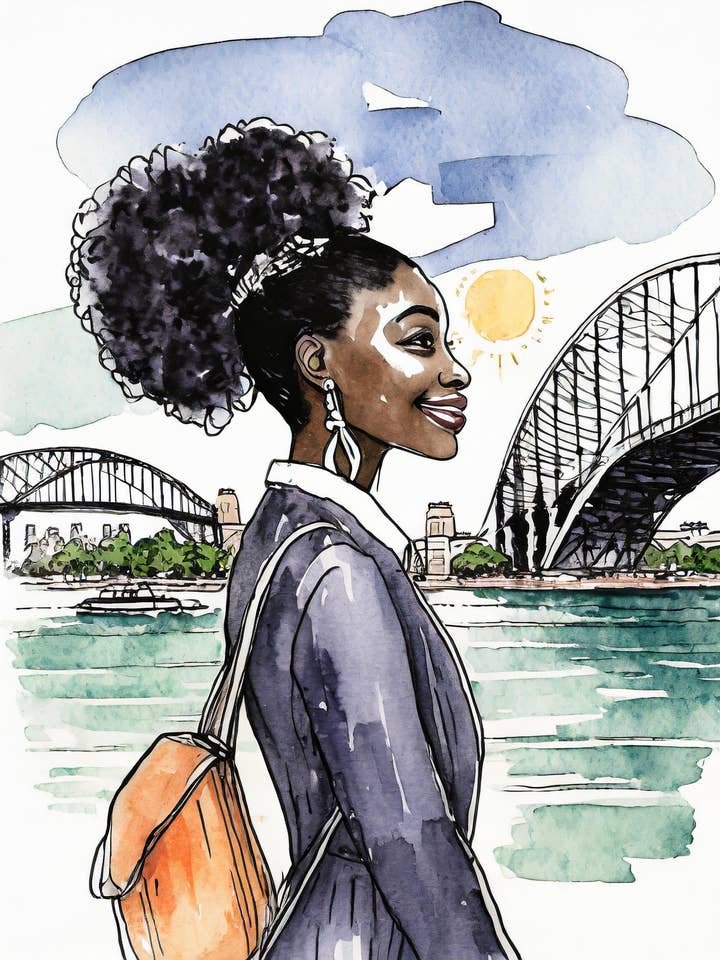 Biglietto di auguri BG Traveler Newton NSW Fine Art per la vendita all'ingrosso da parte di Blacartistry