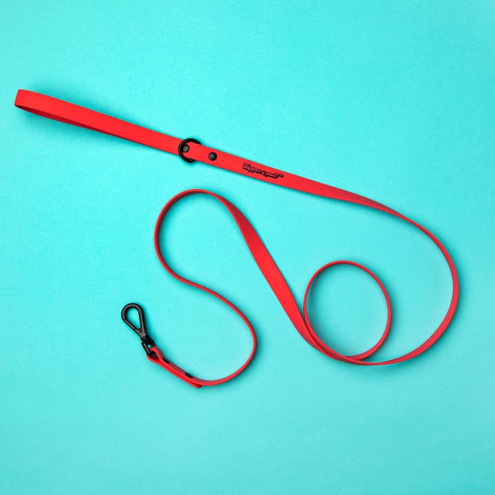 *SALE* Waterproof PVC 6 foot Dog Leash - Pink Pow for wholesale by The Dapper Paw