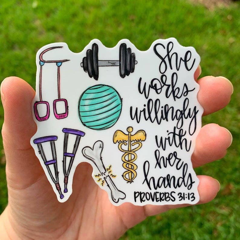 Painted Skies - Vente Autocollant - Autocollant Kinésithérapeute1