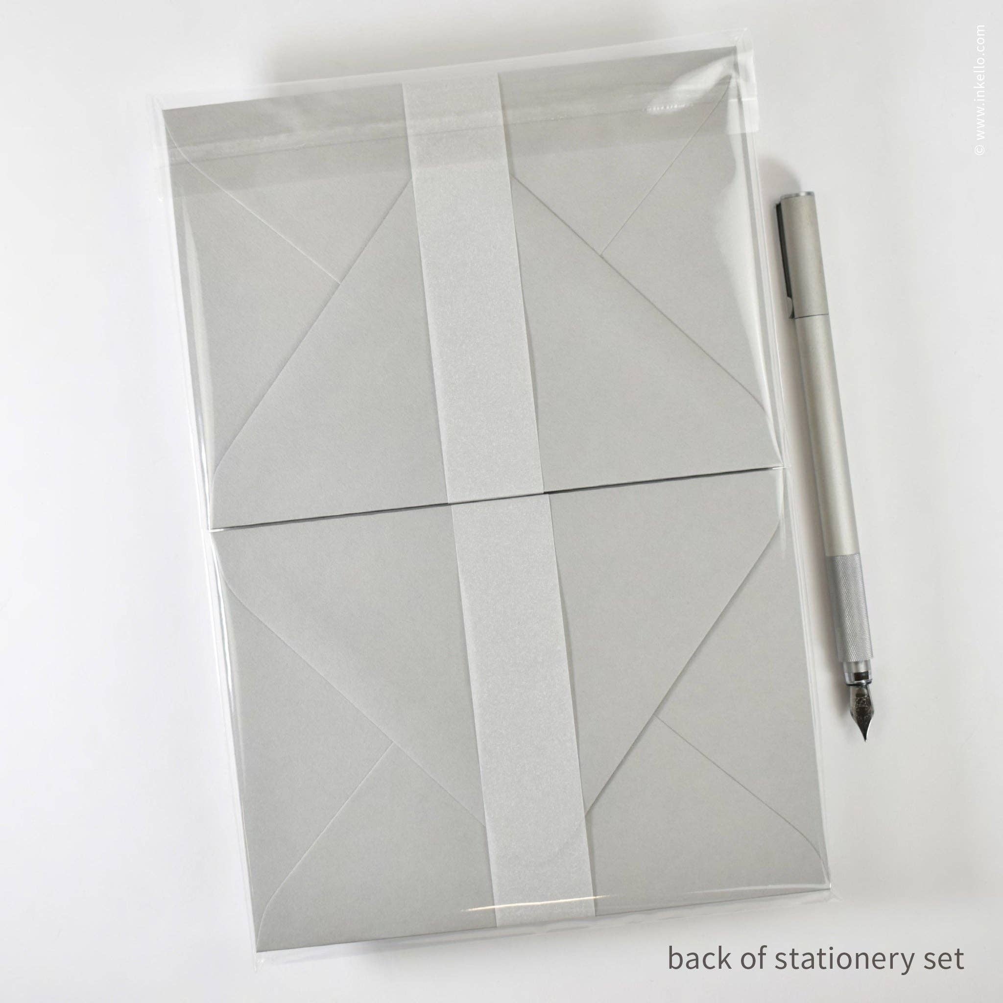 Inkello Letterpress - Wholesale Stationery/Notecard Set - Stationery Set with Neon Pink Heart (#472)2