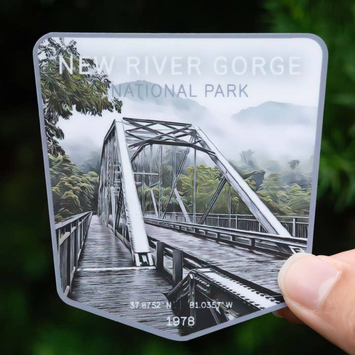 Autocollant Parc national de New River Gorge pour la vente par Little Comfy Goods