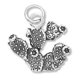Silver or Gold 3D Prickly Pear Cactus Charm for wholesale by Silver Stars Collection