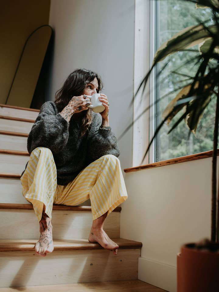 Happy French Gang - Wholesale Knit Sweater - Women's - Hand-loomed Iron Félix Sweater, Undyed Alpaca
